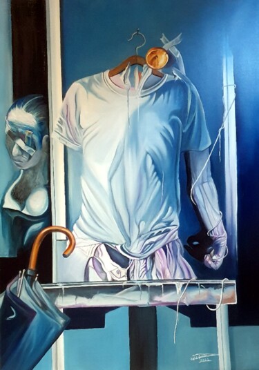 Peinture intitulée "La maglietta" par Gianni Iviglia, Œuvre d'art originale, Huile