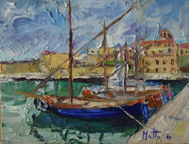Peinture intitulée "Barche storiche ad…" par Gianni Mattu, Œuvre d'art originale, Huile
