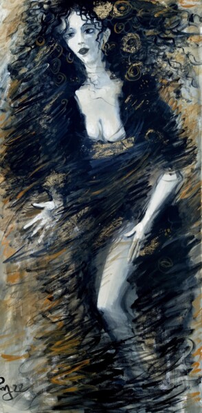 Painting titled "Dancer" by George Rurua, Original Artwork, Acrylic