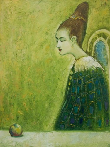 Painting titled "Woman" by George Rurua, Original Artwork