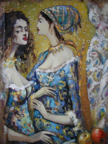 Painting titled "Daughters" by George Rurua, Original Artwork