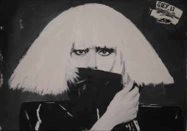 Painting titled "Lady Gaga Monster" by Gief, Original Artwork, Acrylic