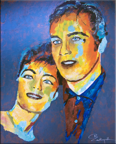 Peinture intitulée "Les éternels fiancés" par Gil Lachapelle, Œuvre d'art originale, Acrylique Monté sur Châssis en bois