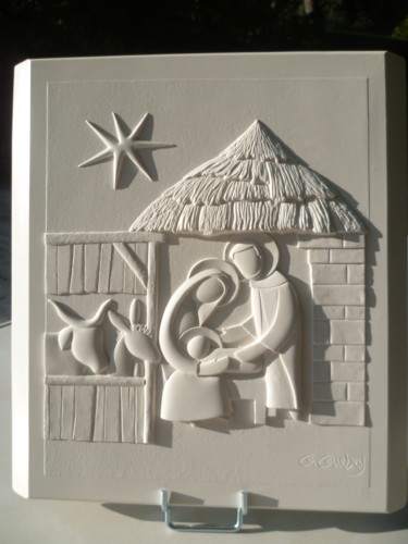 "Nativité" başlıklı Heykel Gilbert Guebey tarafından, Orijinal sanat, Döküm
