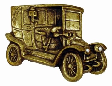 Sculpture intitulée "TAXI de la MARNE -R…" par Gilbert Liblin, Œuvre d'art originale, Métaux