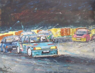 Painting titled "CITROEN AX" by Gilbert Liblin, Original Artwork, Oil