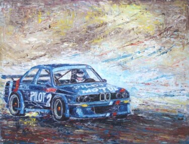 Painting titled "BMW" by Gilbert Liblin, Original Artwork, Oil