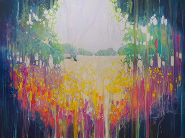 Peinture intitulée "Summer Dissolving" par Gill Bustamante, Œuvre d'art originale, Huile