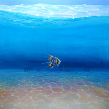 Schilderij getiteld "Escape to the Big B…" door Gill Bustamante, Origineel Kunstwerk, Olie