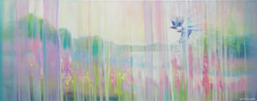 Schilderij getiteld "Spring Calls" door Gill Bustamante, Origineel Kunstwerk, Olie