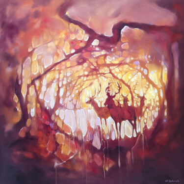 Картина под названием "The Gloaming" - Gill Bustamante, Подлинное произведение искусства, Масло Установлен на Деревянная рам…