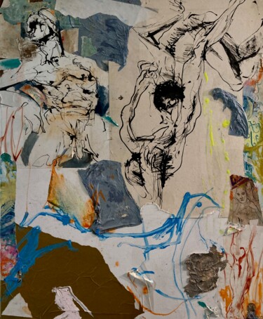 Картина под названием "Save us" - Gilles Glaçon, Подлинное произведение искусства, Темпера Установлен на Деревянная рама для…