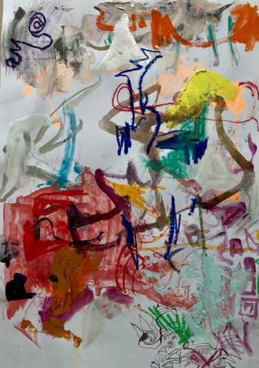 Pittura intitolato "Instict Abstract 06" da Gilles Glaçon, Opera d'arte originale, Acrilico
