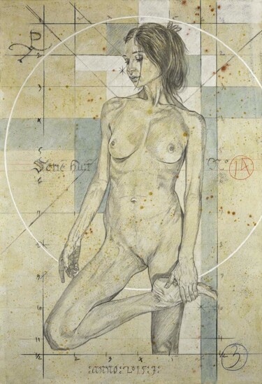 Malerei mit dem Titel "Série 8 N°14" von Gilles Le Corre, Original-Kunstwerk, Bleistift