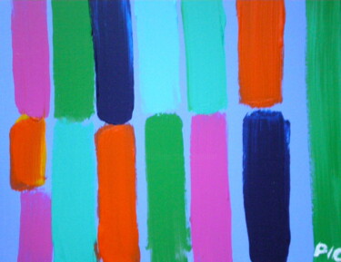 Картина под названием "Abstraction 7" - Gilles Piquereau, Подлинное произведение искусства, Масло