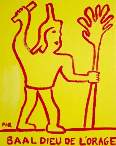 Painting titled "BAAL" by Gilles Piquereau, Original Artwork, Acrylic