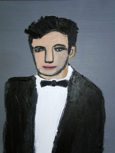 Painting titled "Portrait de Marcell…" by Gilles Piquereau, Original Artwork, Oil