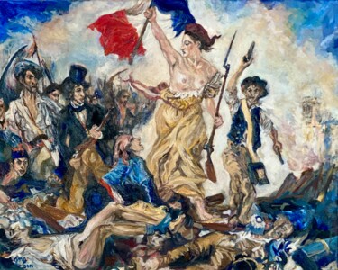 Pintura intitulada "French Revolution (…" por Gina Son, Obras de arte originais, Óleo