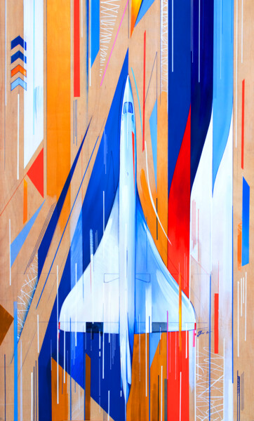 Peinture intitulée "CONCORDE" par Gio Manetta, Œuvre d'art originale, Acrylique