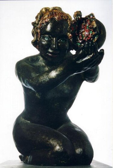 Sculpture titled "Matilde schiude il…" by Gioba, Original Artwork, Casting