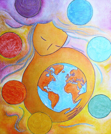 绘画 标题为“Healing the world” 由Gioia Albano, 原创艺术品, 丙烯