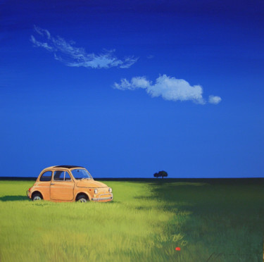 Pintura intitulada "FIAT 500" por Gio Mondelli, Obras de arte originais, Acrílico