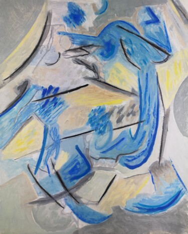 Pittura intitolato "Singole Personalità…" da Giorgio Basfi, Opera d'arte originale, Olio Montato su Telaio per barella in le…