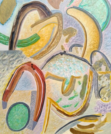 Peinture intitulée "Nell'insieme tutto…" par Giorgio Basfi, Œuvre d'art originale, Huile Monté sur Châssis en bois
