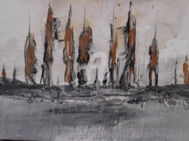 Peinture intitulée "Skyline 3" par Giorgio Storchi, Œuvre d'art originale, Acrylique