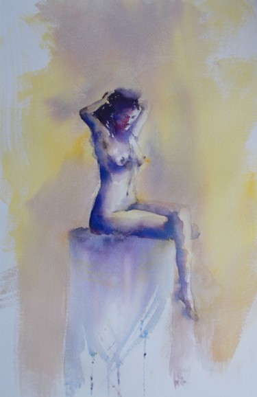 제목이 "naked woman 2"인 미술작품 Giorgio Gosti로, 원작, 수채화