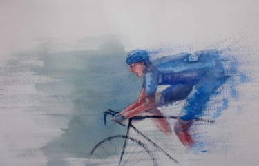 Pintura titulada "cycling 5" por Giorgio Gosti, Obra de arte original, Acuarela