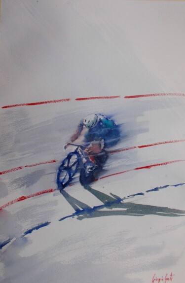 Картина под названием "cycling 10" - Giorgio Gosti, Подлинное произведение искусства, Акварель
