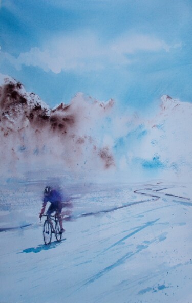 Pittura intitolato "cycling 14" da Giorgio Gosti, Opera d'arte originale, Acquarello