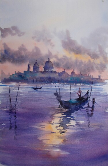 Schilderij getiteld "Venice 98" door Giorgio Gosti, Origineel Kunstwerk, Aquarel
