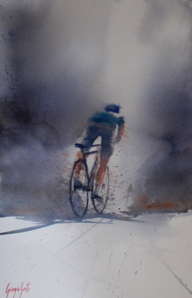 Pittura intitolato "cycling 15" da Giorgio Gosti, Opera d'arte originale, Acquarello