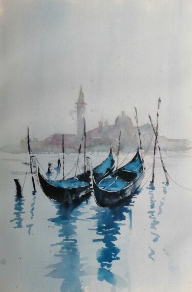 Malerei mit dem Titel "Venice 105" von Giorgio Gosti, Original-Kunstwerk, Aquarell