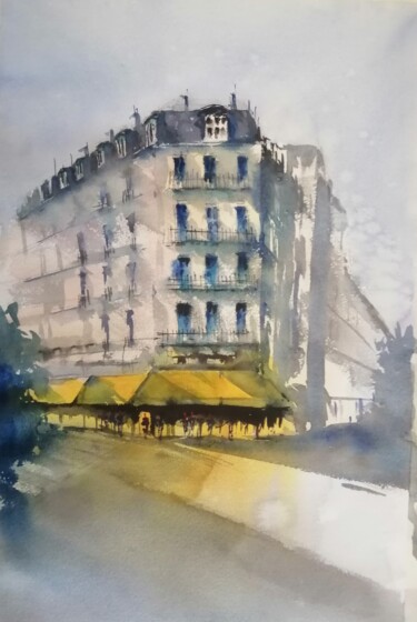 Pintura titulada "Parisian cafè 8" por Giorgio Gosti, Obra de arte original, Acuarela