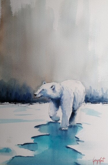 "Polar bear" başlıklı Tablo Giorgio Gosti tarafından, Orijinal sanat, Suluboya