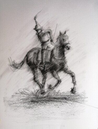 Drawing titled "polo 4" by Giorgio Gosti, Original Artwork, Charcoal