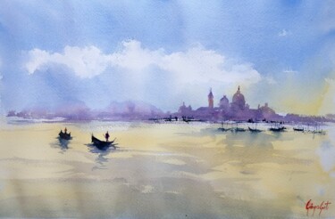 Schilderij getiteld "Venice 122" door Giorgio Gosti, Origineel Kunstwerk, Aquarel