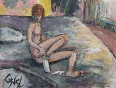 Painting titled "Figure 306" by Giorgos Ncl, Original Artwork, Oil