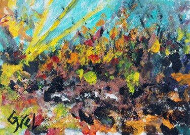 Painting titled "Abstract 05 (war)" by Giorgos Nicolaou (Gncl), Original Artwork, Acrylic