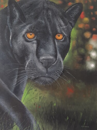 Pintura titulada "Panther" por Giovana Cesca, Obra de arte original, Oleo