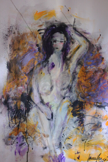 Painting titled "Donna pensante" by Giovanna Crescenzi, Original Artwork, Acrylic