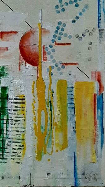 Painting titled "#Untitled#1" by Giovanni Greco, Original Artwork, Enamel