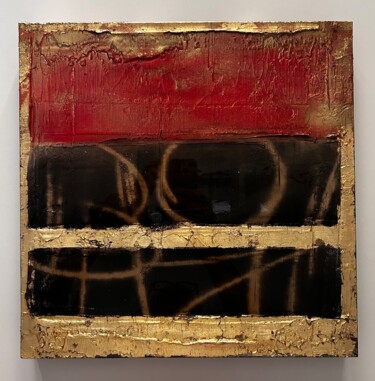 Pittura intitolato "Linea Rossa" da Giovanni Triggiani, Opera d'arte originale, Olio