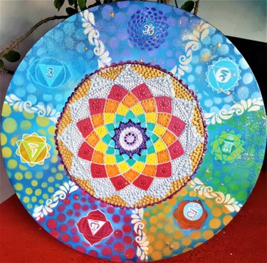 Biggest dot mandala ever! By Pierre du Coeur 48 inches wide