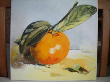 Peinture intitulée "mandarine" par Gisele Ceccarelli, Œuvre d'art originale