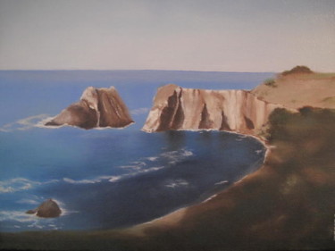 Painting titled "Les Asturies" by Gismond, Original Artwork, Oil Mounted on Wood Stretcher frame