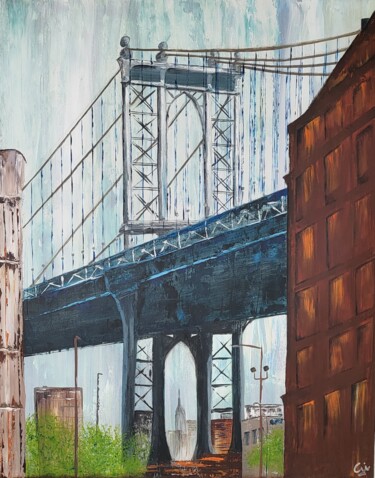 제목이 "Pont de Brooklyn"인 미술작품 Gisèle Rodrigues로, 원작, 아크릴